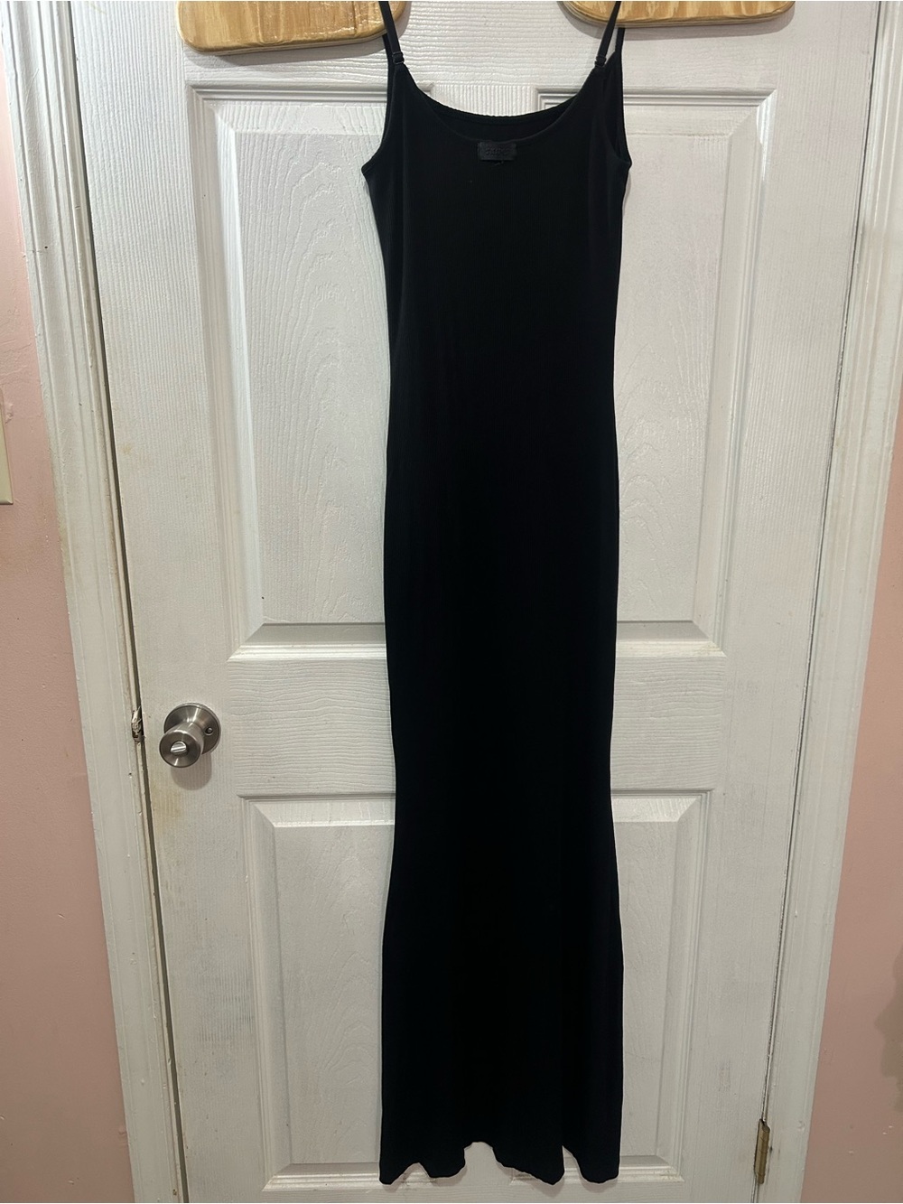 Skims Soft Lounge Long Slip Dress Onyx Black Size Large Maxi Party Lounge - Picture 5 of 8